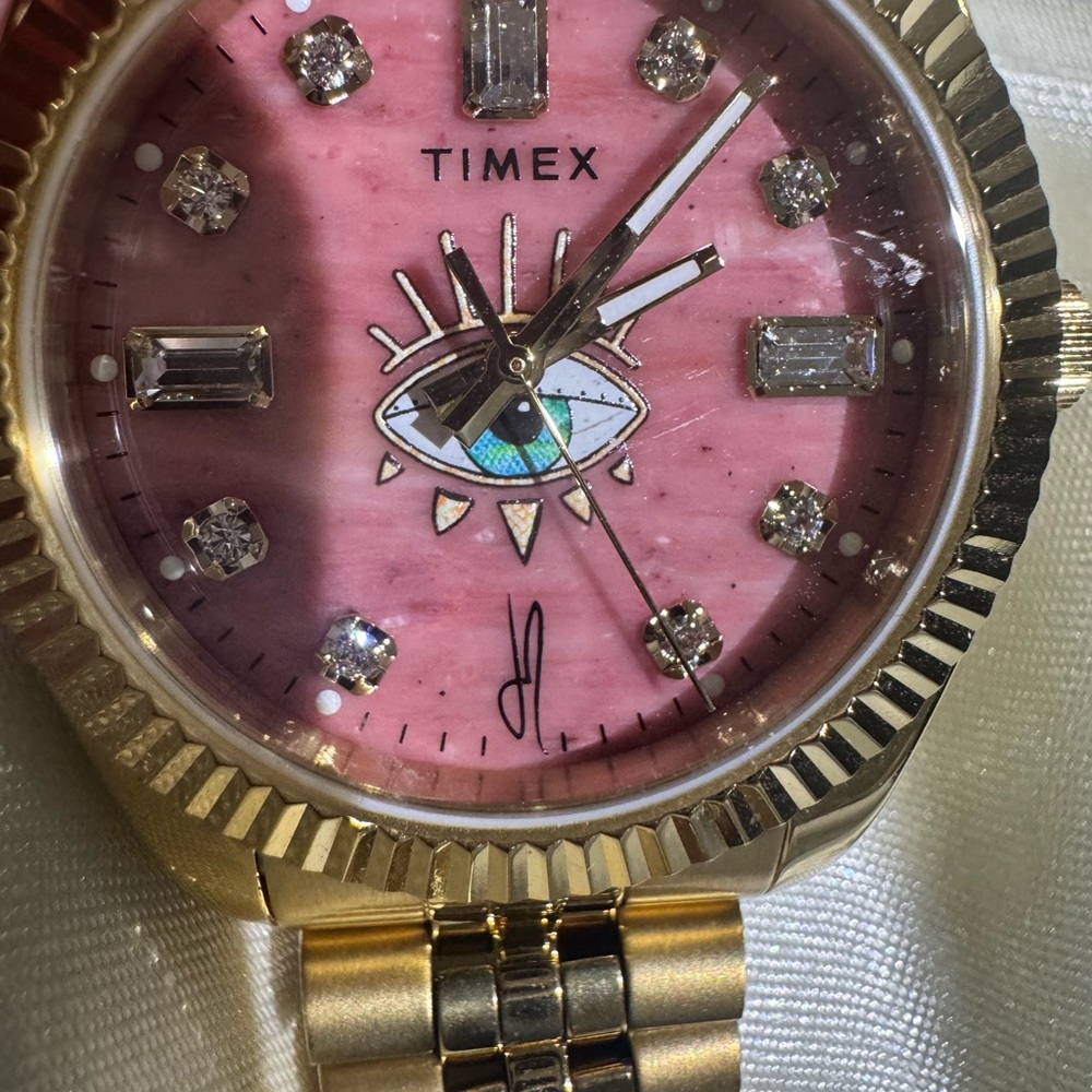 Timex x Jacquie Aiche evil eye Gold Watch with Eye Motif - Picture 9 of 12